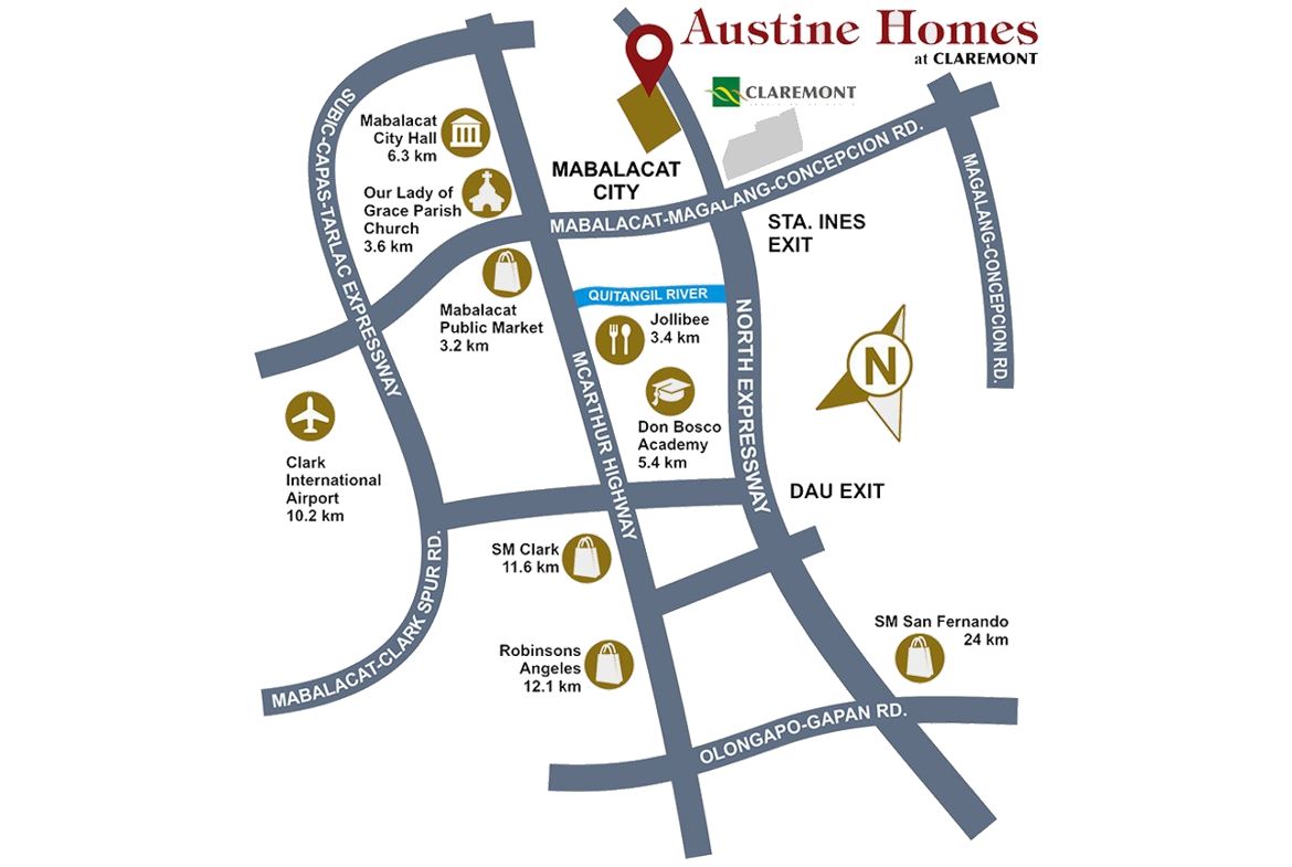 Austine Homes Mabalacat Pampanga Residential Map