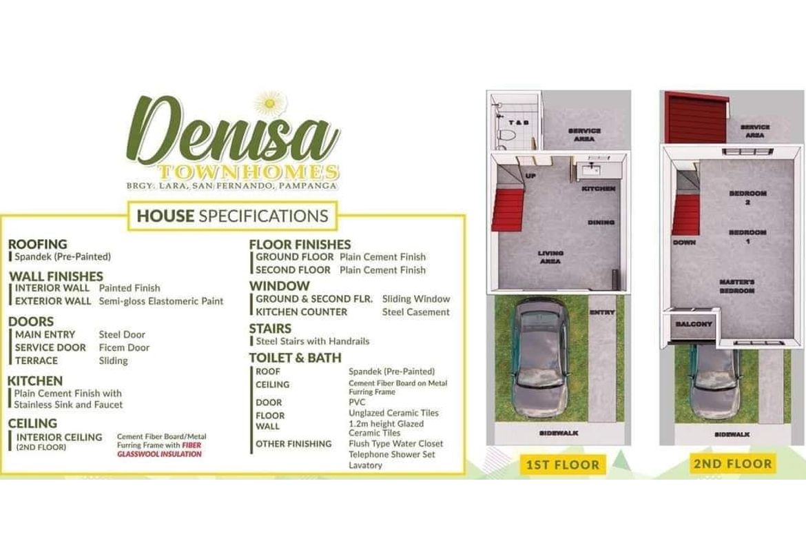 Denisa Townhouses San Fernando Pampanga Floor Plan