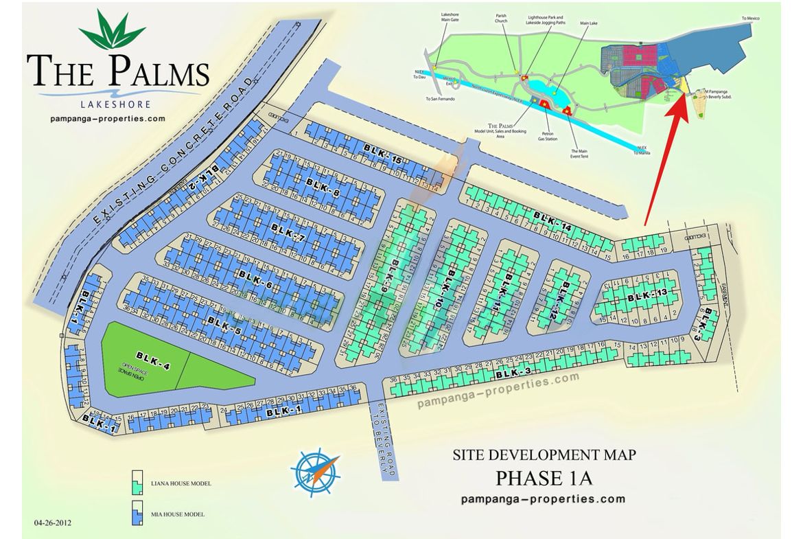 The Palm Lakeshore Mexico Pampanga Site Development Map