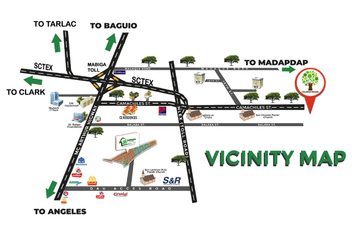 Talani Homes Map at Mabalacat City
