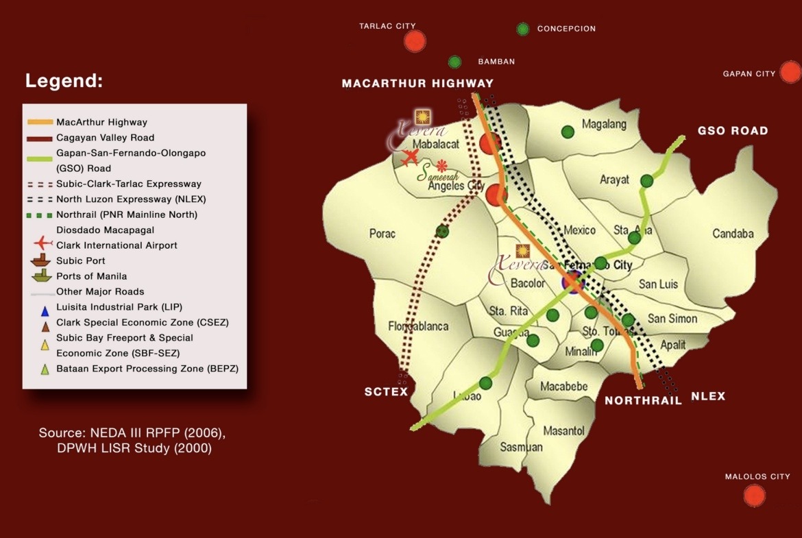 Xevera Townhouse Mabalacat Pampanga Vicinity Map