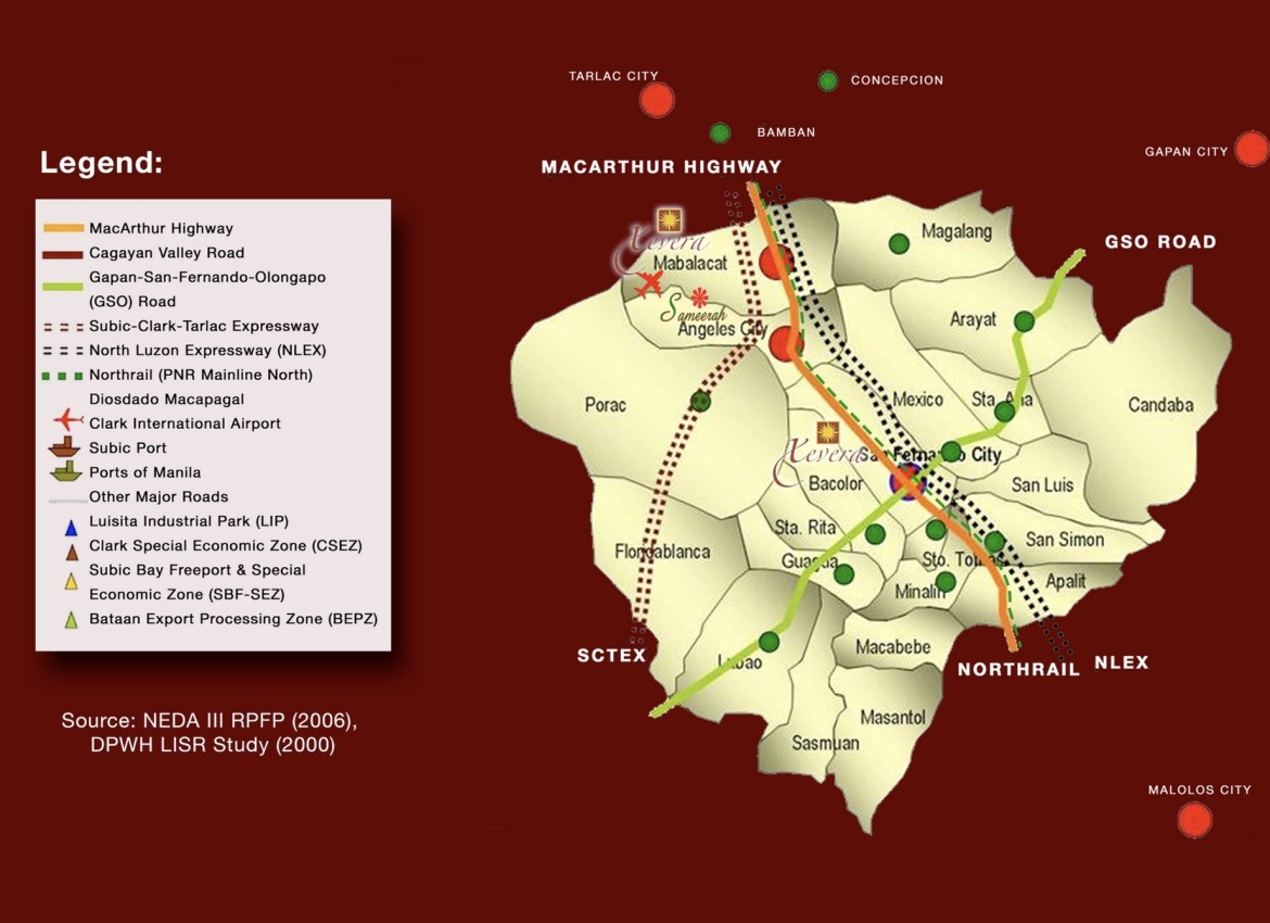 Xevera Townhouse Mabalacat Pampanga Vicinity Map