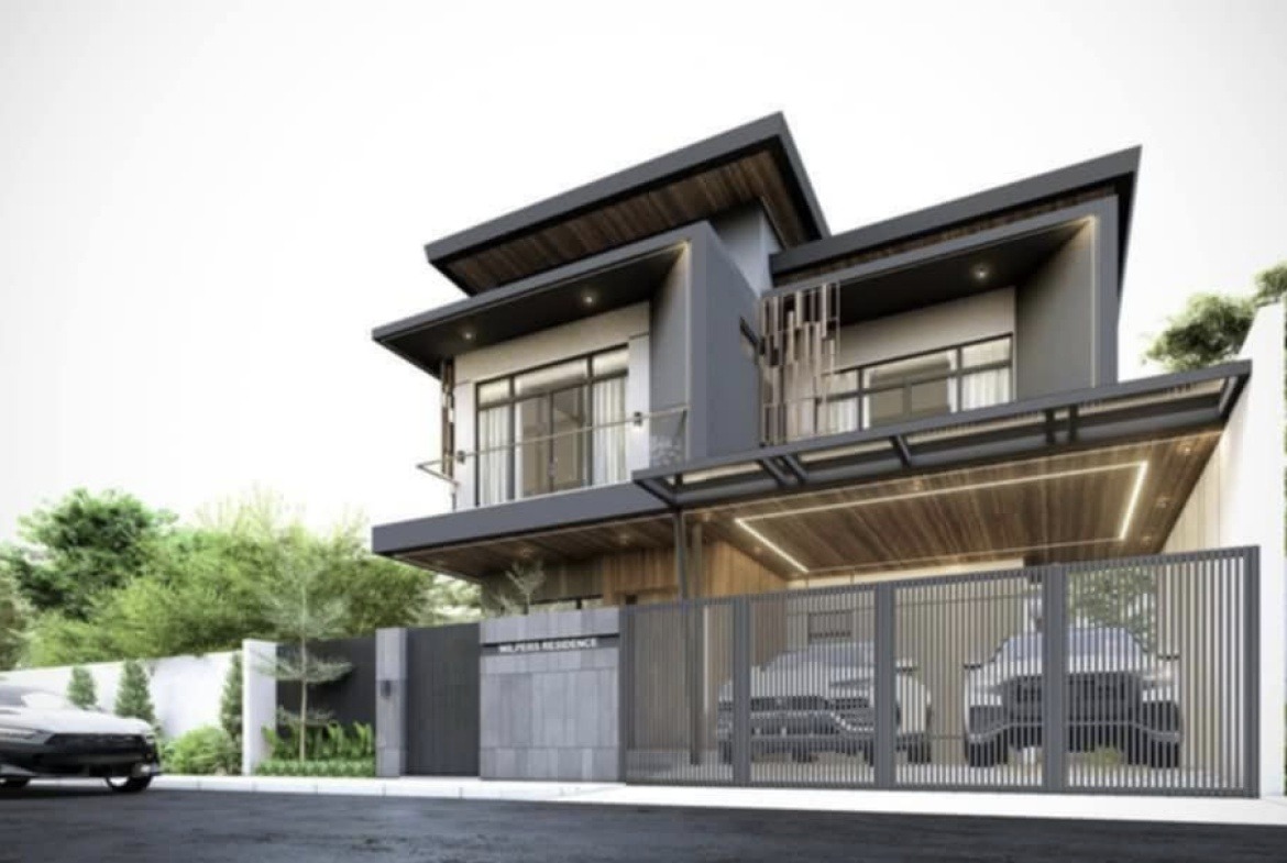 Contemporary House with 2 Carports